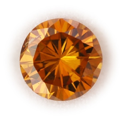 a LEIBISH 0.19 Carat Fancy Deep Orange Round Shaped diamond
